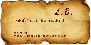 Lukácsi Bernadett névjegykártya