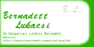 bernadett lukacsi business card