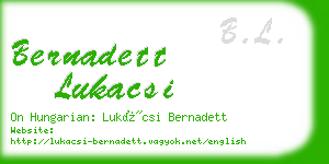 bernadett lukacsi business card